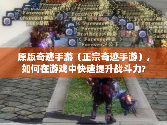 原版奇迹手游(正宗奇迹手游),如何在游戏中快速提升战斗力? 原版奇迹手游(正宗奇迹手游),如何在游戏中快速提升战斗力?