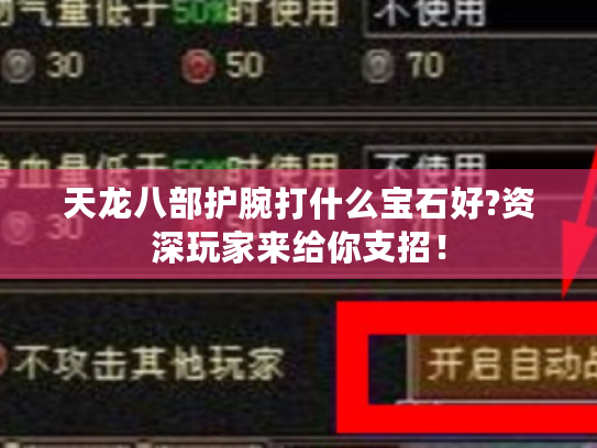 天龙八部护腕打什么宝石好?资深玩家来给你支招! 天龙八部护腕打什么宝石好?资深玩家来给你支招!