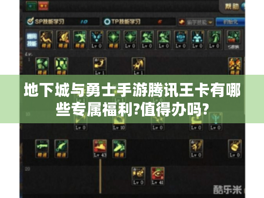 地下城与勇士手游腾讯王卡有哪些专属福利?值得办吗? 地下城与勇士手游腾讯王卡有哪些专属福利?值得办吗?
