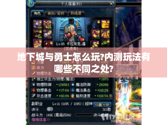 地下城与勇士怎么玩?内测玩法有哪些不同之处? 地下城与勇士怎么玩?内测玩法有哪些不同之处?