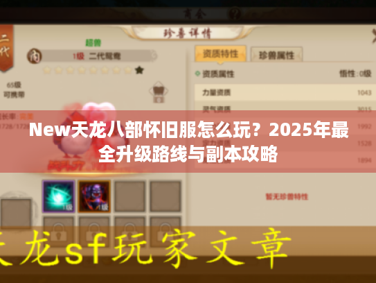 New天龙八部怀旧服怎么玩?2025年最全升级路线与副本攻略 New天龙八部怀旧服怎么玩?2025年最全升级路线与副本攻略