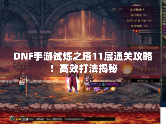 DNF手游试炼之塔11层通关攻略!高效打法揭秘 DNF手游试炼之塔11层通关攻略!高效打法揭秘