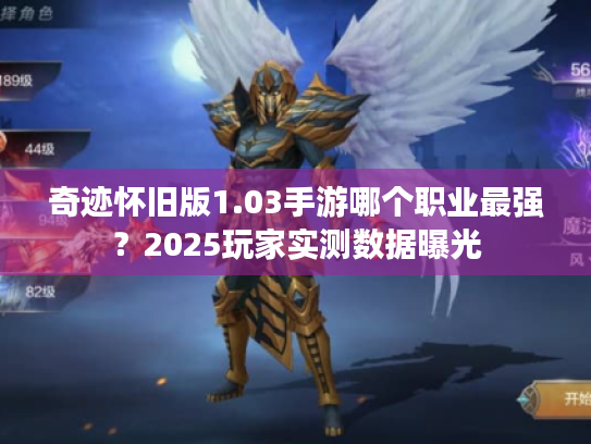 奇迹怀旧版1.03手游哪个职业最强？2025玩家实测数据曝光