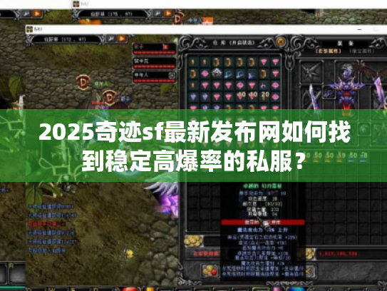 2025奇迹sf最新发布网如何找到稳定高爆率的私服? 2025奇迹sf最新发布网如何找到稳定高爆率的私服?