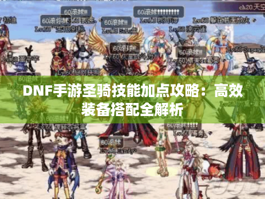 DNF手游圣骑技能加点攻略:高效装备搭配全解析 DNF手游圣骑技能加点攻略:高效装备搭配全解析