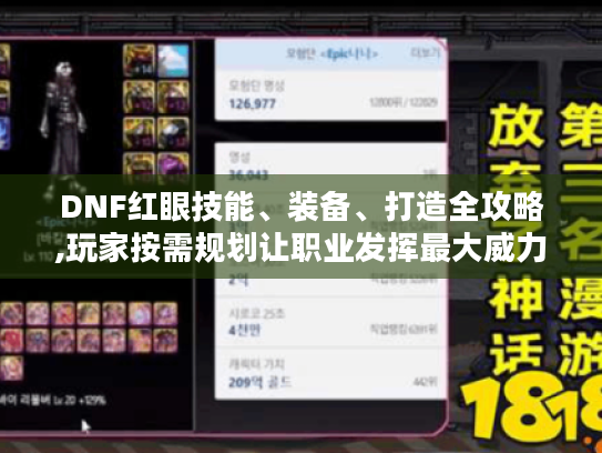 DNF红眼技能、装备、打造全攻略,玩家按需规划让职业发挥最大威力! DNF红眼技能、装备、打造全攻略,玩家按需规划让职业发挥最大威力!