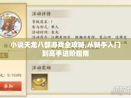 小说天龙八部游戏全攻略,从新手入门到高手进阶指南 小说天龙八部游戏全攻略,从新手入门到高手进阶指南