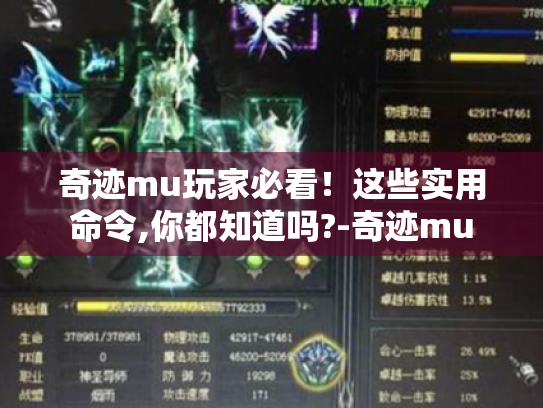 奇迹mu玩家必看!这些实用命令,你都知道吗?-奇迹mu 奇迹mu玩家必看!这些实用命令,你都知道吗?-奇迹mu