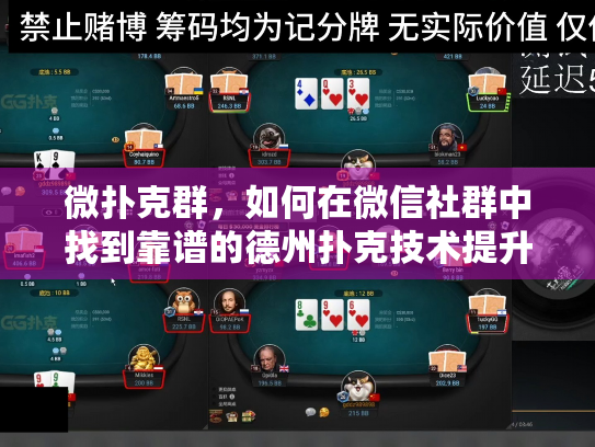 微扑克群,如何在微信社群中找到靠谱的德州扑克技术提升伙伴? 微扑克群,如何在微信社群中找到靠谱的德州扑克技术提升伙伴?