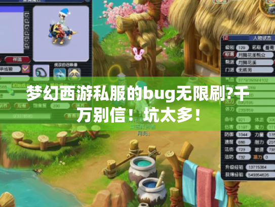 梦幻西游私服的bug无限刷?千万别信!坑太多! 梦幻西游私服的bug无限刷?千万别信!坑太多!