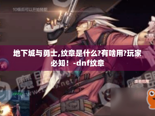 地下城与勇士,纹章是什么?有啥用?玩家必知!-dnf纹章 地下城与勇士,纹章是什么?有啥用?玩家必知!-dnf纹章