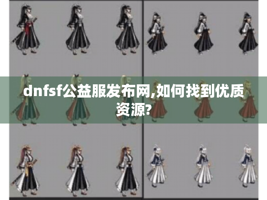 dnfsf公益服发布网,如何找到优质资源?