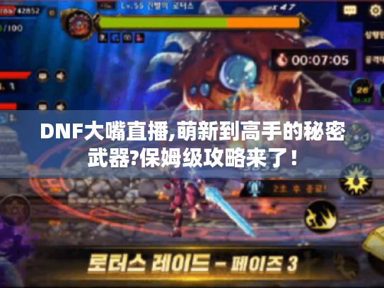 DNF大嘴直播,萌新到高手的秘密武器?保姆级攻略来了！