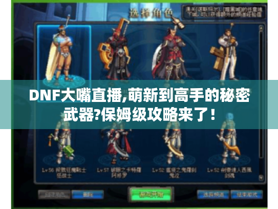 DNF大嘴直播,萌新到高手的秘密武器?保姆级攻略来了！