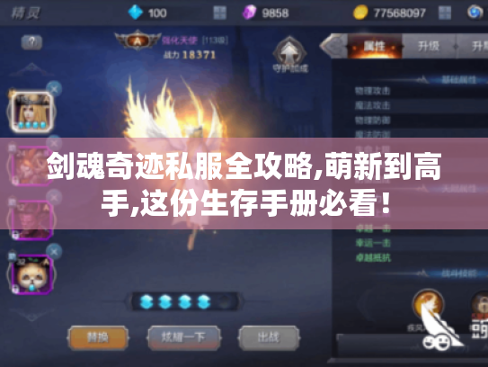 剑魂奇迹私服全攻略,萌新到高手,这份生存手册必看! 剑魂奇迹私服全攻略,萌新到高手,这份生存手册必看!