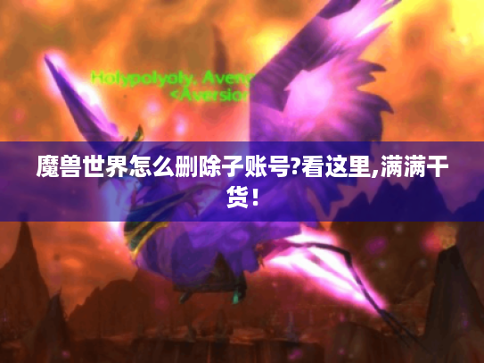 魔兽世界怎么删除子账号?看这里,满满干货！