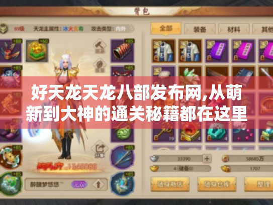 好天龙天龙八部发布网,从萌新到大神的通关秘籍都在这里 好天龙天龙八部发布网,从萌新到大神的通关秘籍都在这里