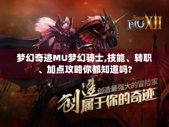 梦幻奇迹MU梦幻骑士,技能、转职、加点攻略你都知道吗? 梦幻奇迹MU梦幻骑士,技能、转职、加点攻略你都知道吗?