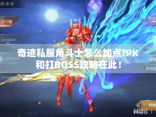 奇迹私服角斗士怎么加点?PK和打BOSS攻略在此! 奇迹私服角斗士怎么加点?PK和打BOSS攻略在此!