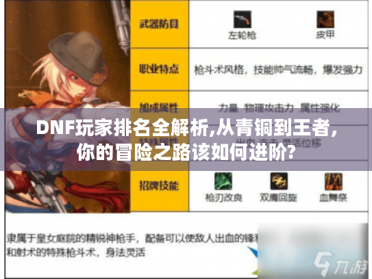 DNF玩家排名全解析,从青铜到王者,你的冒险之路该如何进阶?