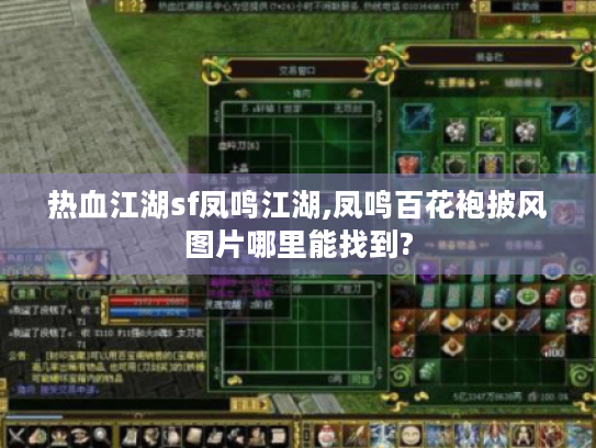 热血江湖sf凤鸣江湖,凤鸣百花袍披风图片哪里能找到?