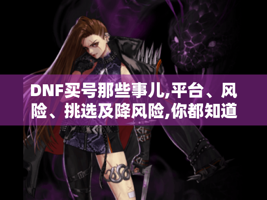DNF买号那些事儿,平台、风险、挑选及降风险,你都知道吗? - DNF买号