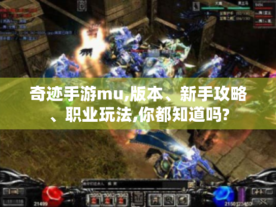 奇迹手游mu,版本、新手攻略、职业玩法,你都知道吗?