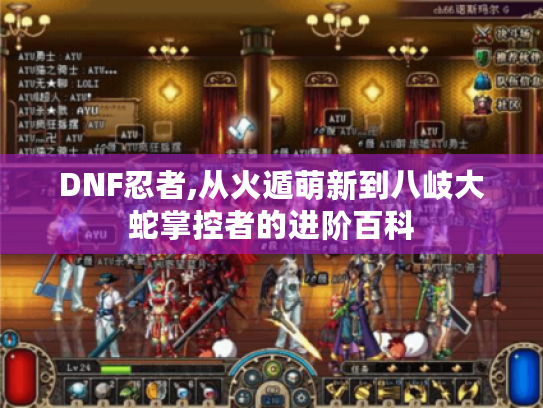 DNF忍者,从火遁萌新到八岐大蛇掌控者的进阶百科 DNF忍者,从火遁萌新到八岐大蛇掌控者的进阶百科