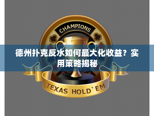德州扑克反水如何最大化收益?实用策略揭秘 德州扑克反水如何最大化收益?实用策略揭秘