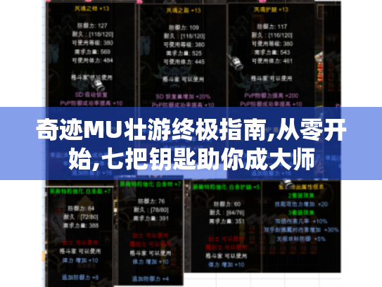 奇迹MU壮游终极指南,从零开始,七把钥匙助你成大师 奇迹MU壮游终极指南,从零开始,七把钥匙助你成大师