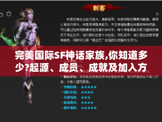 完美国际SF神话家族,你知道多少?起源、成员、成就及加入方式揭秘 完美国际SF神话家族,你知道多少?起源、成员、成就及加入方式揭秘