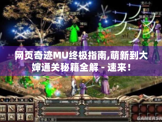 网页奇迹MU终极指南,萌新到大婶通关秘籍全解 - 速来! 网页奇迹MU终极指南,萌新到大婶通关秘籍全解 - 速来!