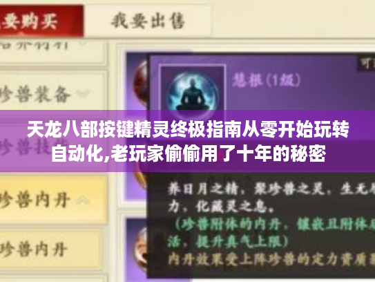 天龙八部按键精灵终极指南从零开始玩转自动化,老玩家偷偷用了十年的秘密 天龙八部按键精灵终极指南从零开始玩转自动化,老玩家偷偷用了十年的秘密