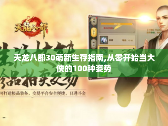 天龙八部30萌新生存指南,从零开始当大侠的100种姿势 天龙八部30萌新生存指南,从零开始当大侠的100种姿势