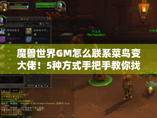 魔兽世界GM怎么联系菜鸟变大佬!5种方式手把手教你找GM救场 魔兽世界GM怎么联系菜鸟变大佬!5种方式手把手教你找GM救场