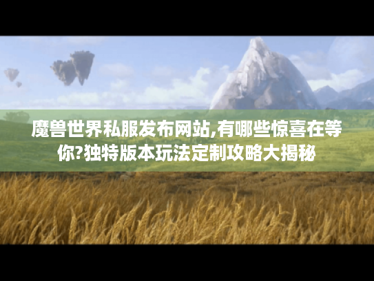 魔兽世界私服发布网站,有哪些惊喜在等你?独特版本玩法定制攻略大揭秘