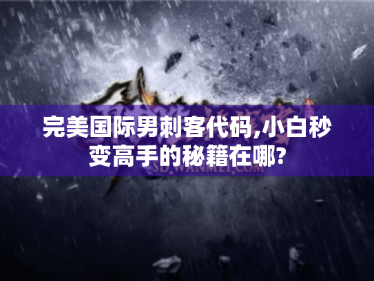 完美国际男刺客代码,小白秒变高手的秘籍在哪? 完美国际男刺客代码,小白秒变高手的秘籍在哪?