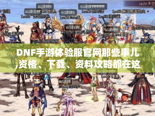 DNF手游体验服官网那些事儿,资格、下载、资料攻略都在这儿！