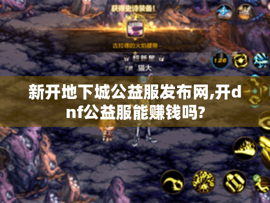 新开地下城公益服发布网,开dnf公益服能赚钱吗?