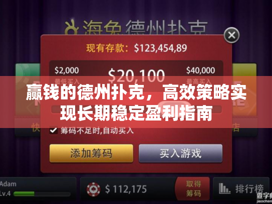 赢钱的德州扑克,高效策略实现长期稳定盈利指南 赢钱的德州扑克,高效策略实现长期稳定盈利指南