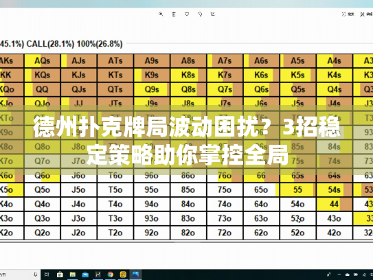 德州扑克牌局波动困扰？3招稳定策略助你掌控全局
