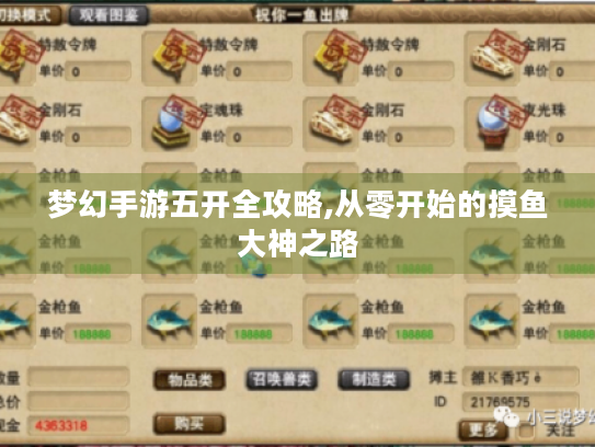 梦幻手游五开全攻略,从零开始的摸鱼大神之路 梦幻手游五开全攻略,从零开始的摸鱼大神之路