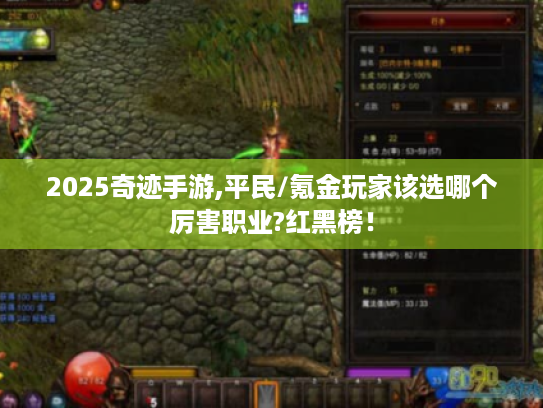 2025奇迹手游,平民/氪金玩家该选哪个厉害职业?红黑榜! 2025奇迹手游,平民/氪金玩家该选哪个厉害职业?红黑榜!