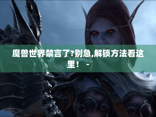 魔兽世界禁言了?别急,解锁方法看这里! - 魔兽世界禁言了?别急,解锁方法看这里! -