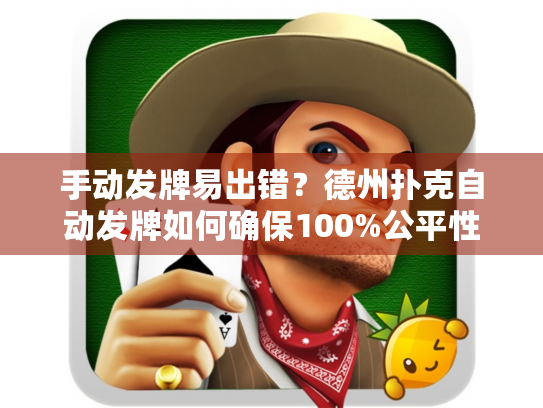 手动发牌易出错？德州扑克自动发牌如何确保100%公平性