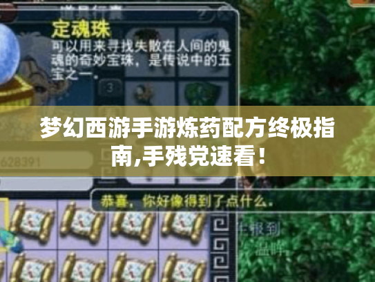 梦幻西游手游炼药配方终极指南,手残党速看! 梦幻西游手游炼药配方终极指南,手残党速看!