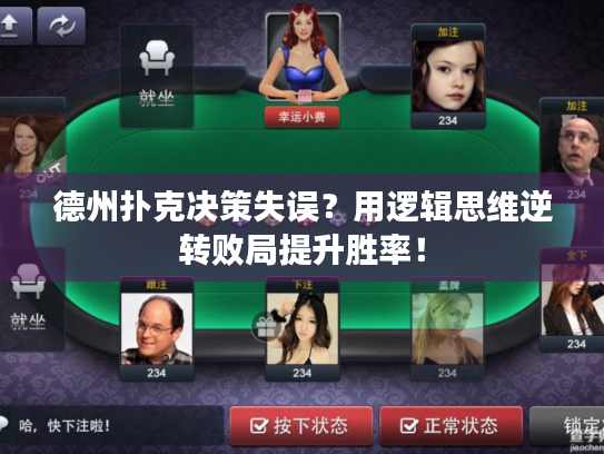 德州扑克决策失误?用逻辑思维逆转败局提升胜率! 德州扑克决策失误?用逻辑思维逆转败局提升胜率!