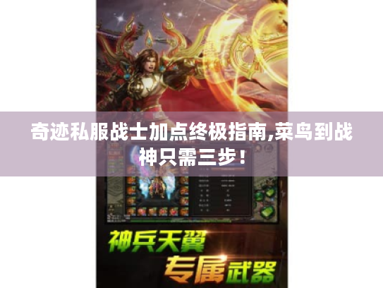 奇迹私服战士加点终极指南,菜鸟到战神只需三步! 奇迹私服战士加点终极指南,菜鸟到战神只需三步!