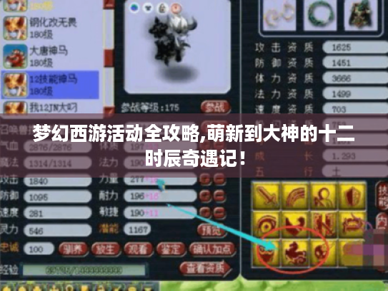 梦幻西游活动全攻略,萌新到大神的十二时辰奇遇记! 梦幻西游活动全攻略,萌新到大神的十二时辰奇遇记!