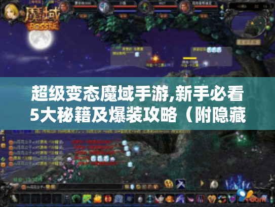 超级变态魔域手游,新手必看5大秘籍及爆装攻略（附隐藏坐标）
